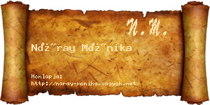 Náray Mónika névjegykártya